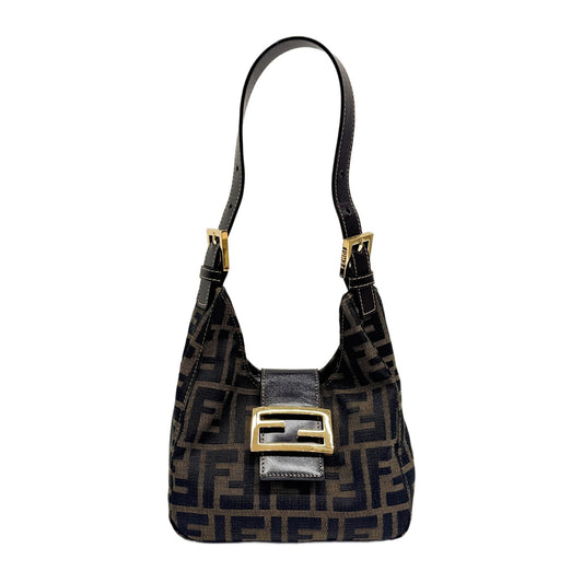 Small Brown Zucca Canvas Hand Bag
