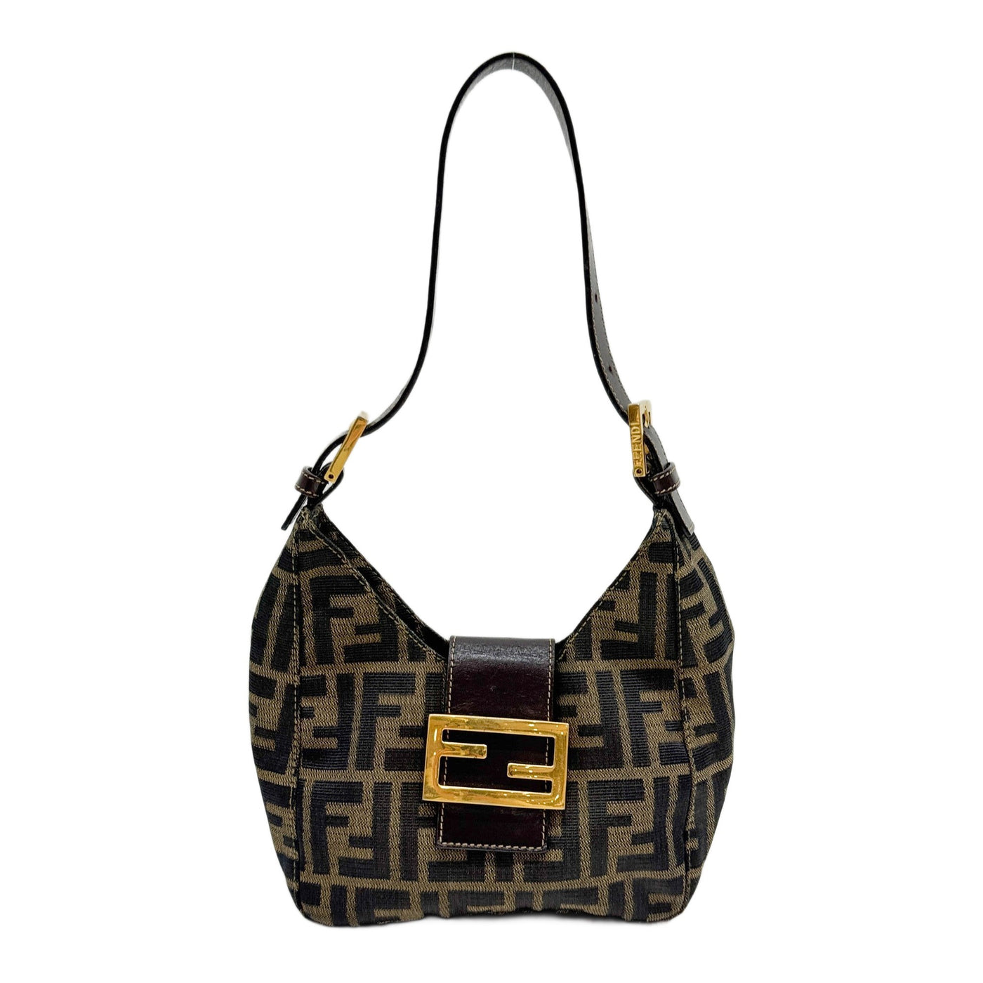 Zucca Brown Canvas Handle Bag