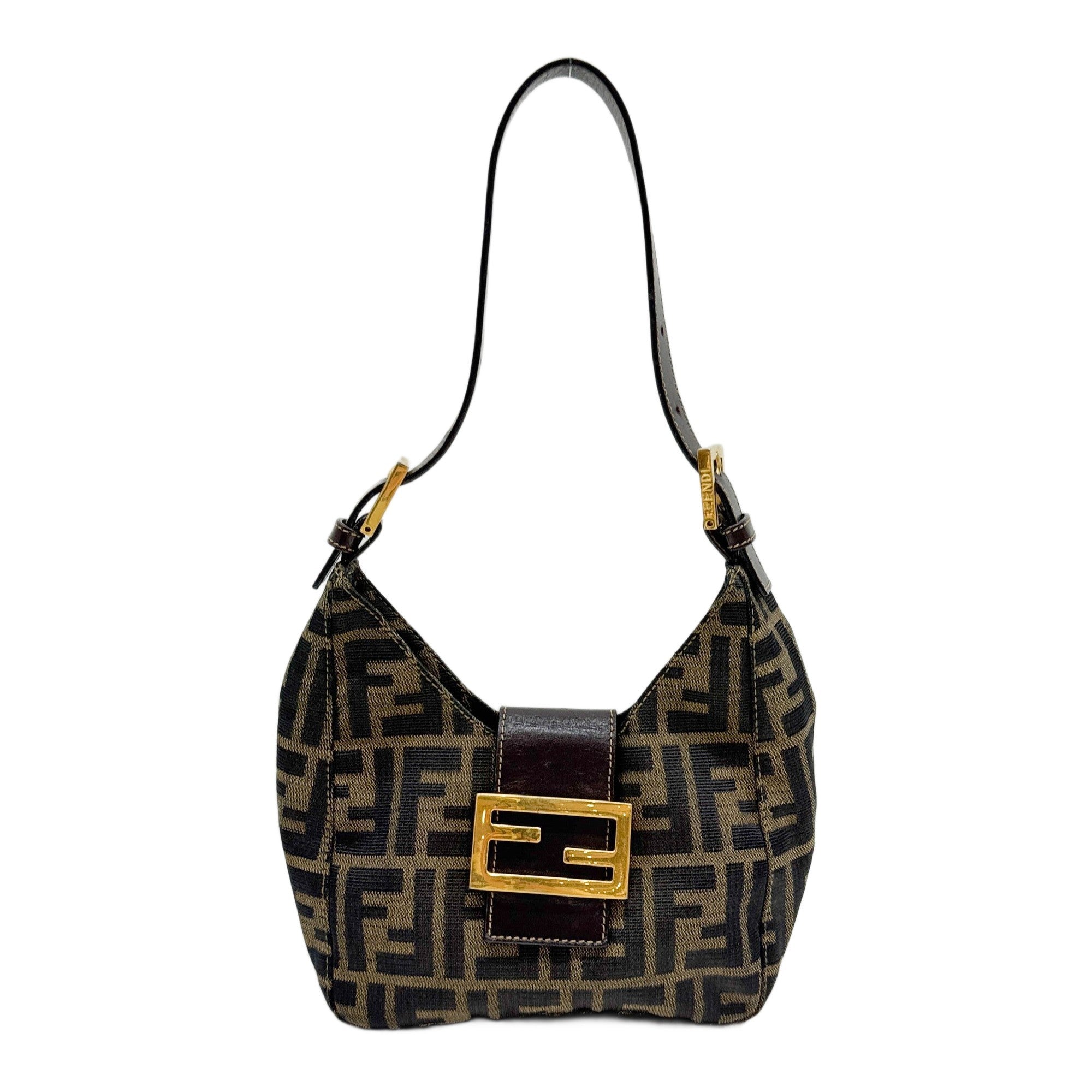 Zucca Brown Canvas Handle Bag
