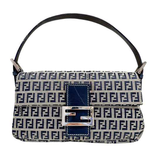 Baguette Blue Zucchino Canvas Shoulder Bag