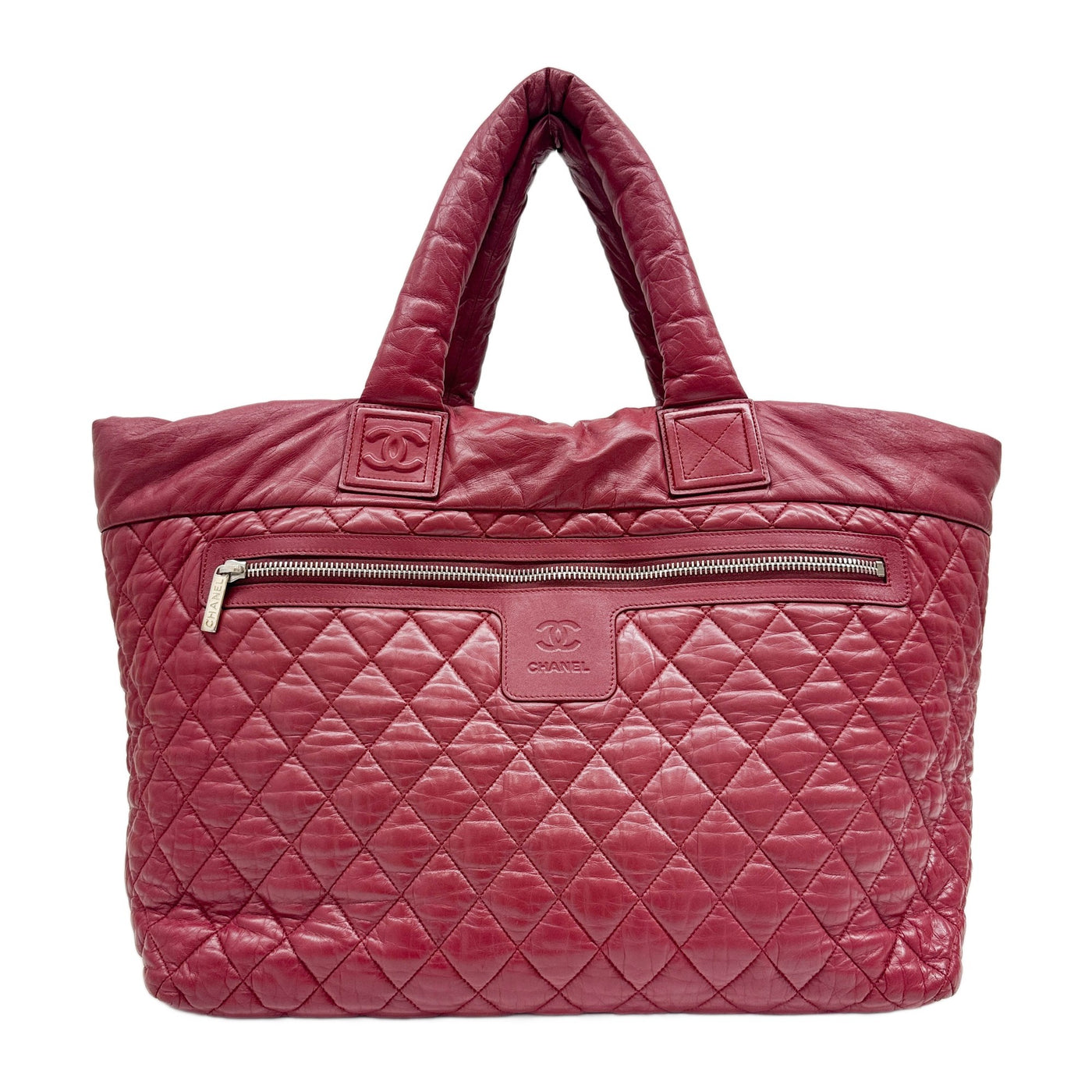 Coco Cocoon 2010-2011 Burgundy Red Leather Tote Shoulder Bag
