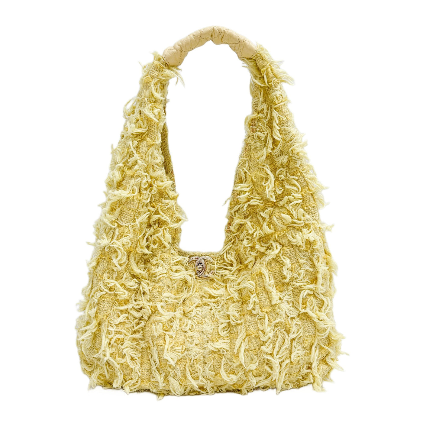 Yellow Tweed 2020 Hobo Shoulder Bag