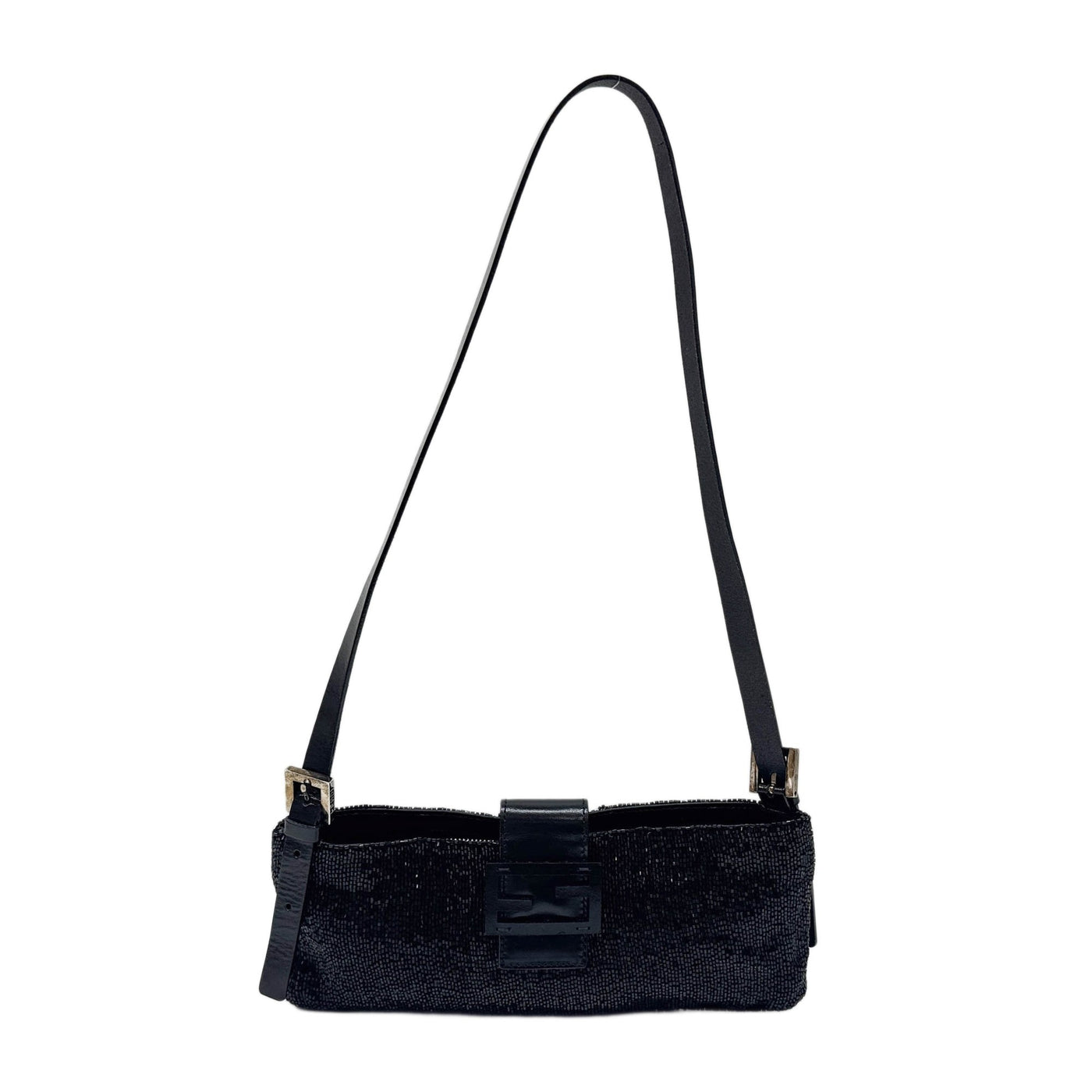 Black Beaded Shoulder Bag