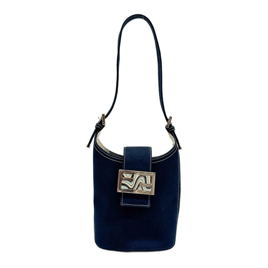 Palazzo Bucket Blue Cotton Shoulder Bag
