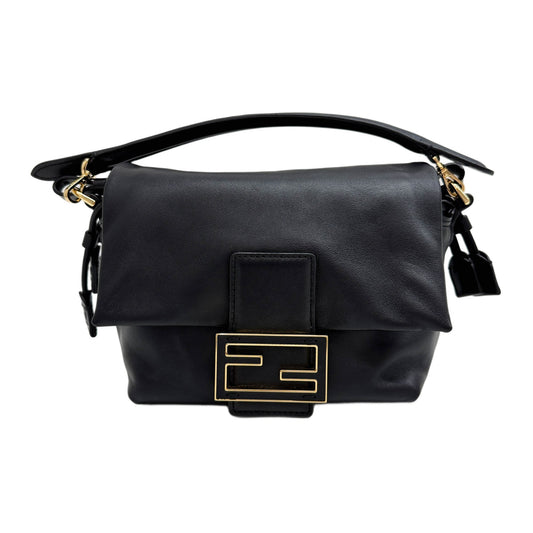 Mini Mamma Baguette Black Nappa Leather Two Way Bag