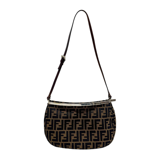 Brown Zucca Canvas Shoulder Bag