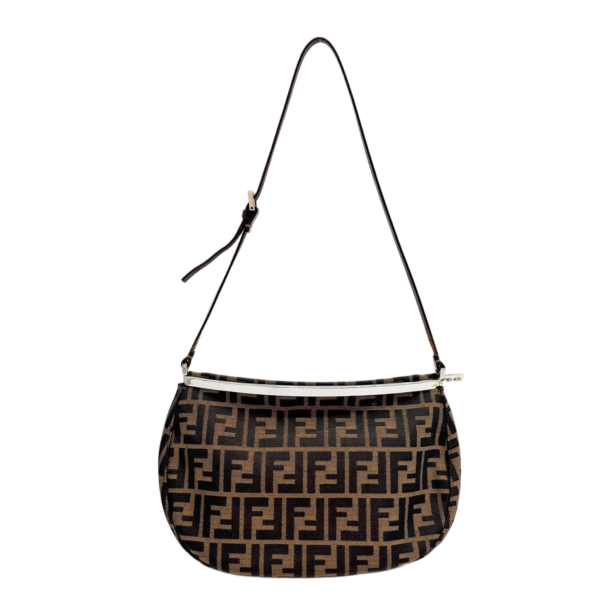 Zucca Brown Hobo Shoulder Bag