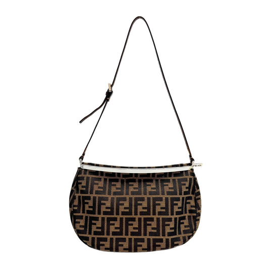 Zucca Brown Hobo Shoulder Bag