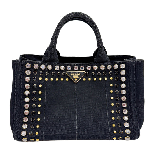 Rhinestone Embellished Black Suede Two Way Bag