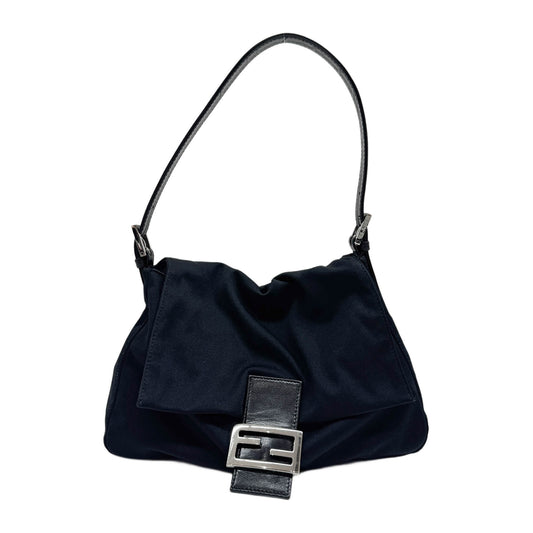 Mamma Baguette Black Neoprene Shoulder Bag