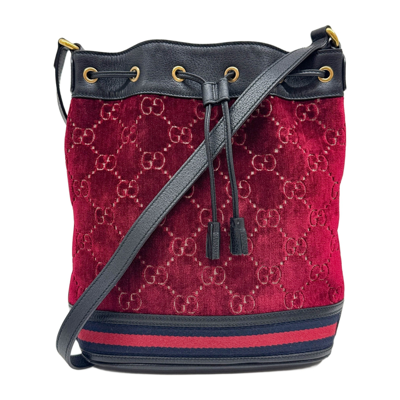 GG Velvet Bucket Crossbody Bag