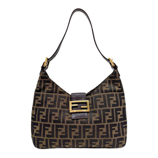 Brown Zucca Canvas Shoulder Bag