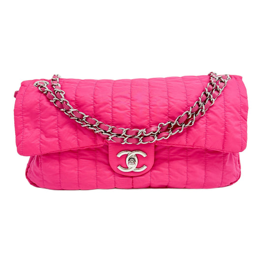 Classic Flap Pink 2012 Nylon Chain Shoulder Bag