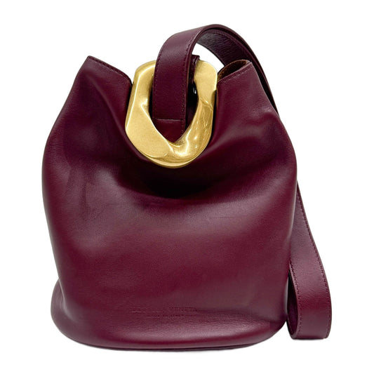 Mini Drop Red Leather Handle Bag