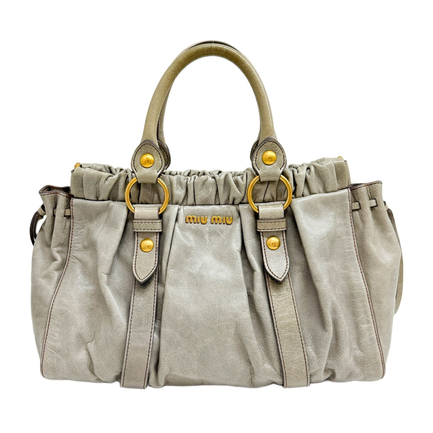 Vitello Mint Green Leather Two Way Bag