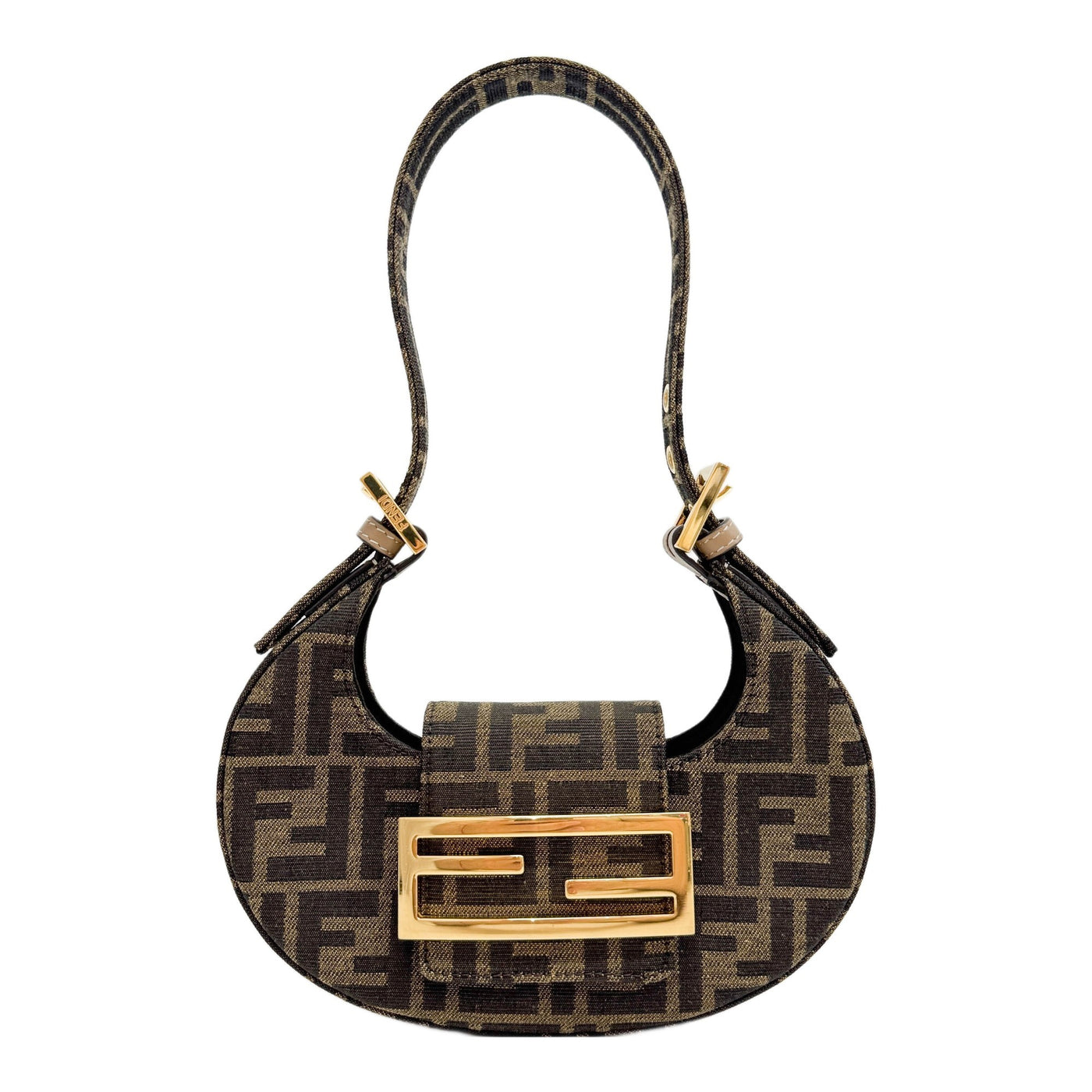 Cookie Brown Zucca Canvas Hand Bag