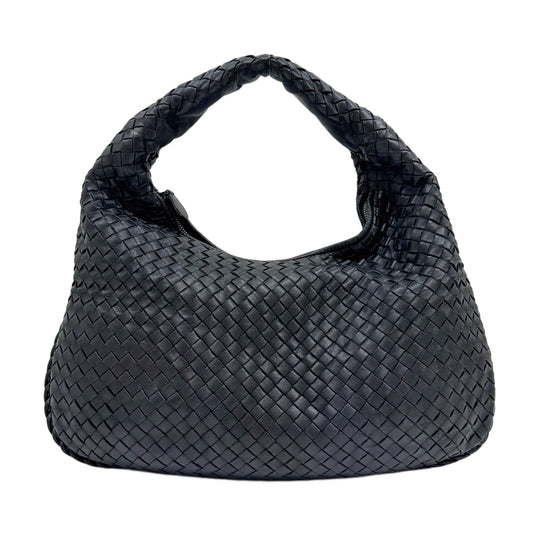 Veneta Intrecciato Black Leather Shoulder Bag