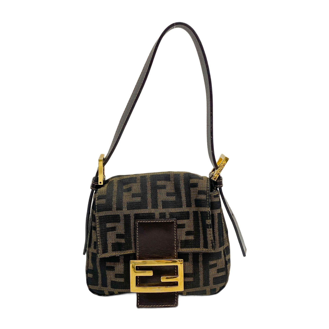 Zucca Brown Canvas Shoulder Bag