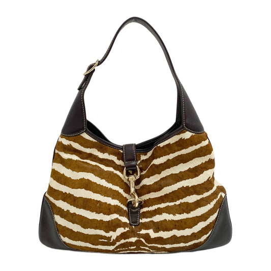Jackie Zebra Print Shoulder Bag