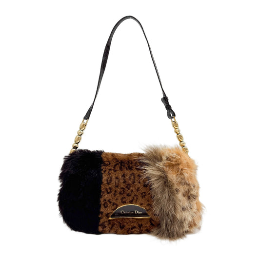 Malice Pearl 3 Furs Shoulder Bag
