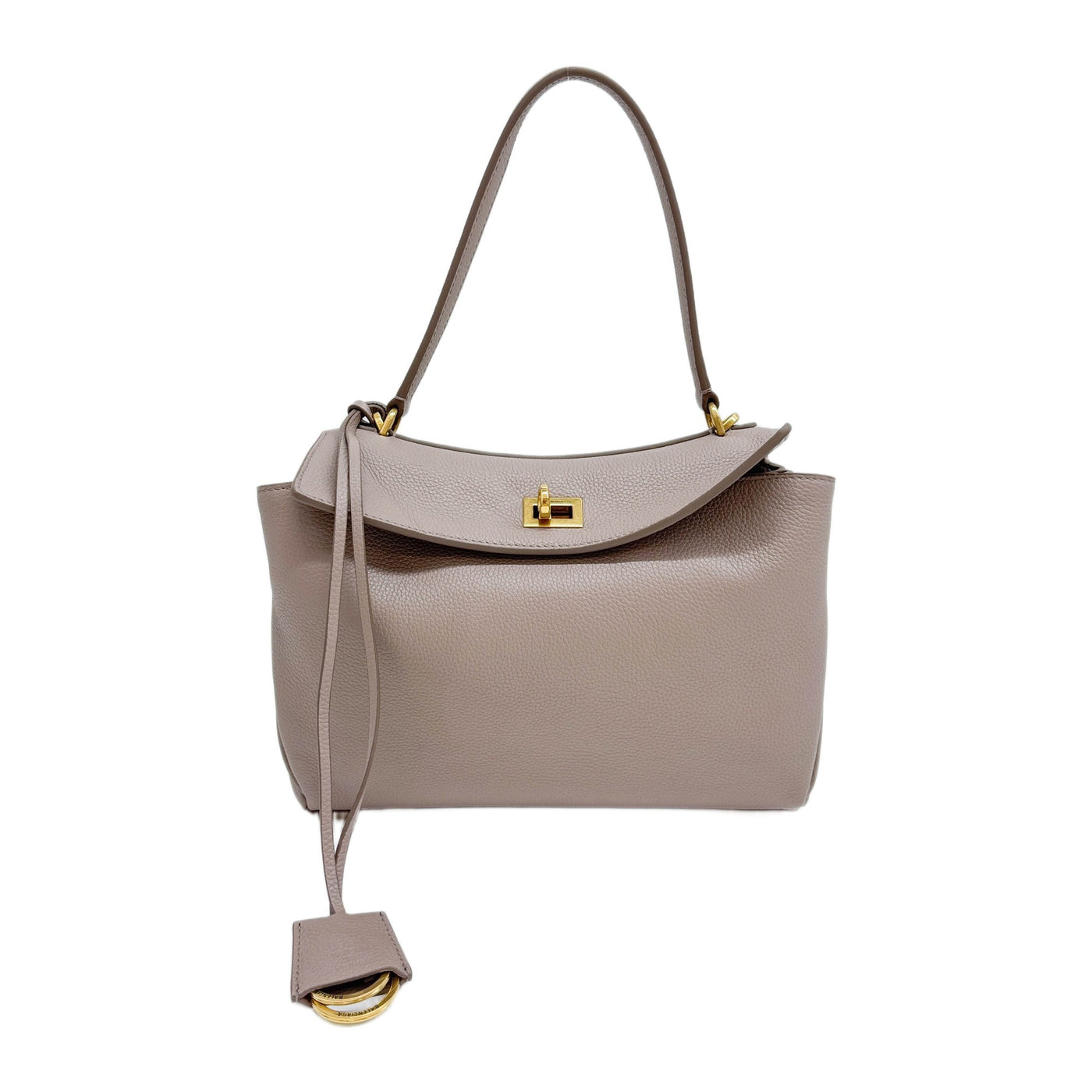 Rodeo Small Beige Leather Handle Bag