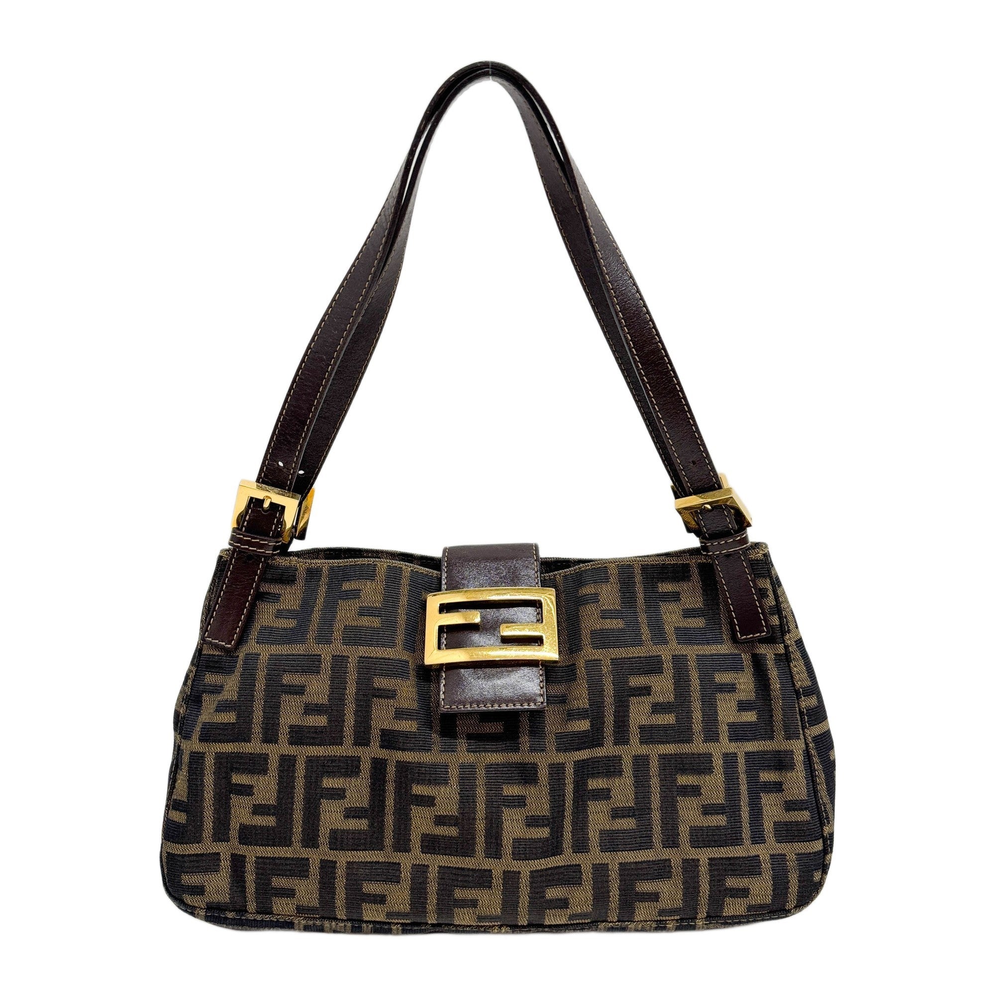 Brown Zucca Canvas Shoulder Bag