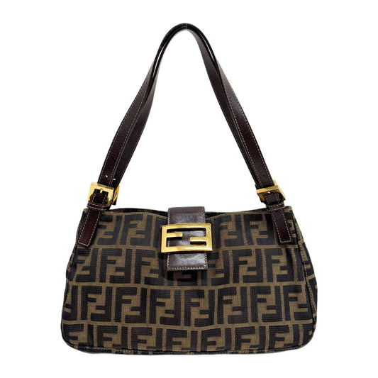 Brown Zucca Canvas Shoulder Bag