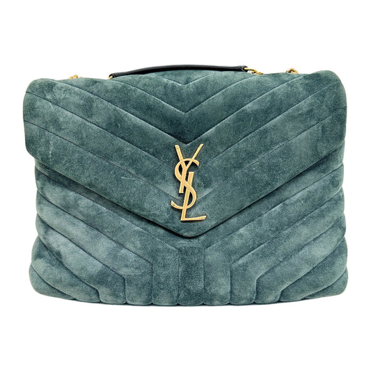 Loulou Green Suede Shoulder Bag