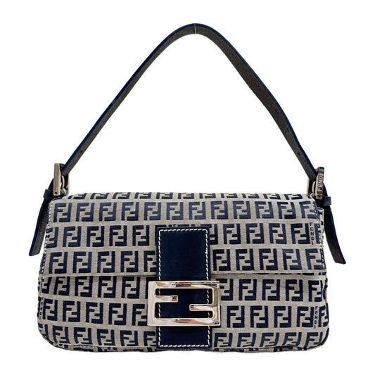 Baguette Blue Zucchino Canvas Shoulder Bag