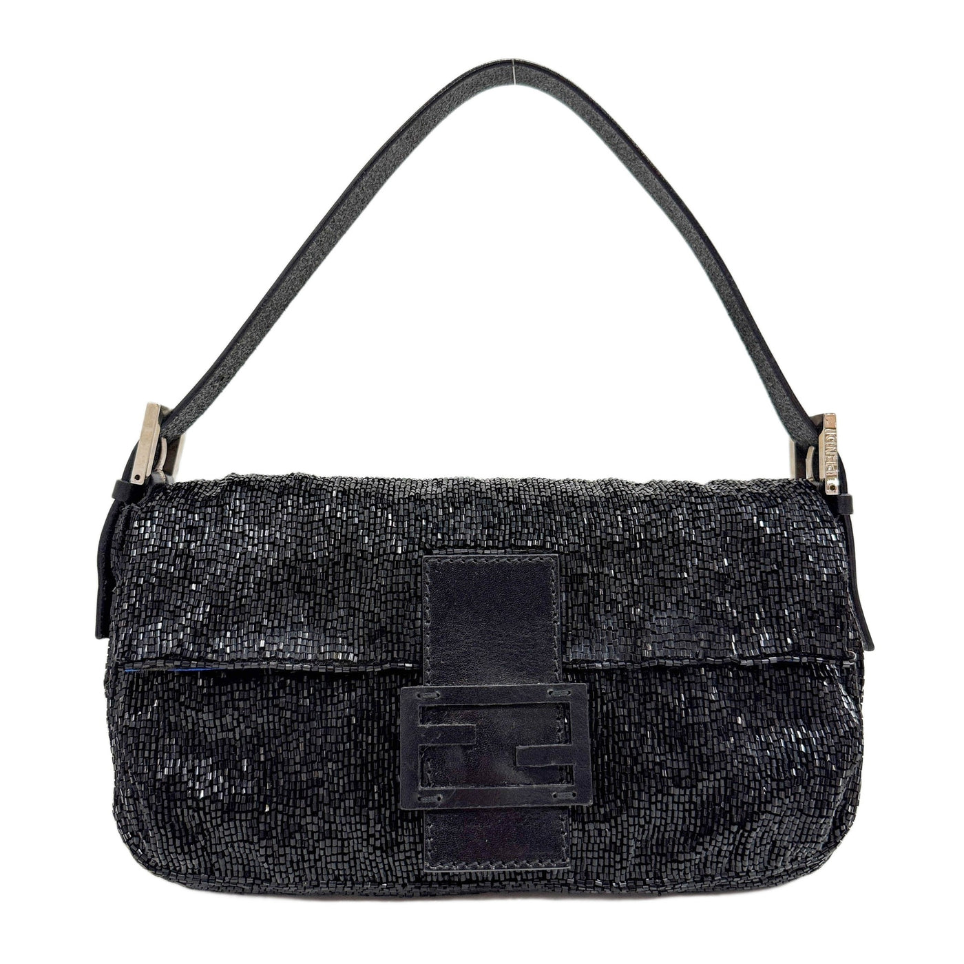 Baguette Black Beads Shoulder Bag
