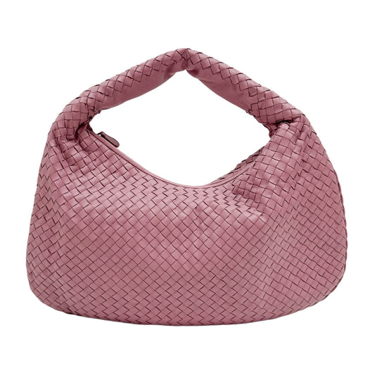 Veneta Intrecciato Muted Pink Leather Shoulder Bag