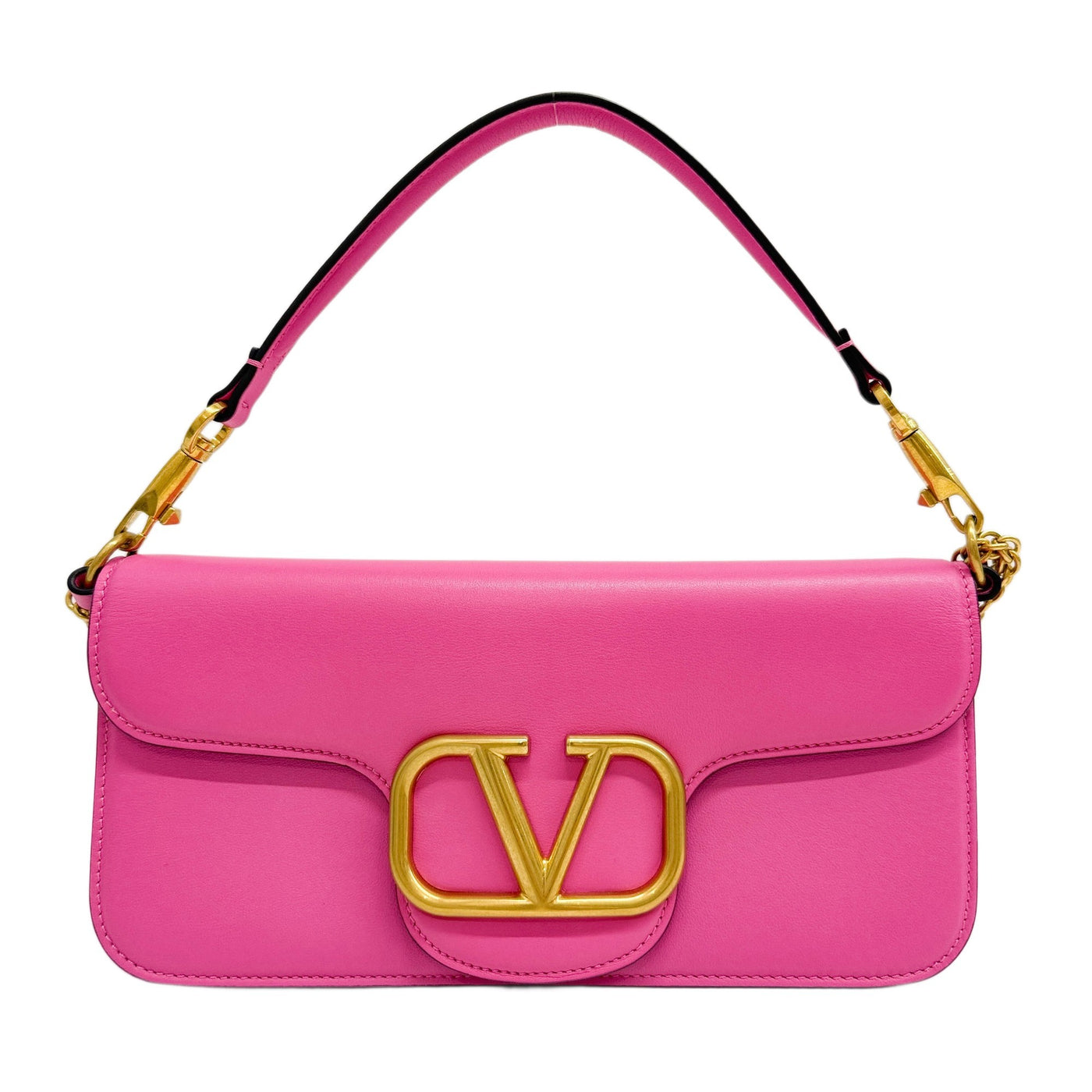 Loco Pink Leather Two Way Bag