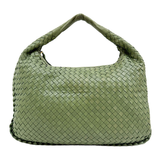 Veneta Intrecciato Green Leather Shoulder Bag