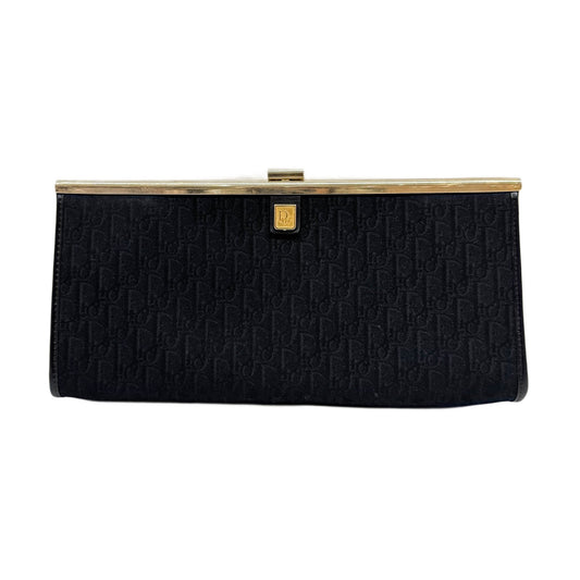 Black Trotter Canvas Clutch Bag