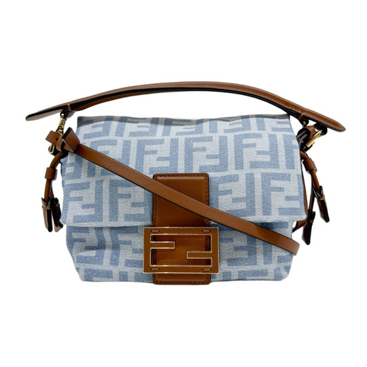 Mini Mamma Baguette Blue Zucca Canvas Two Way Bag