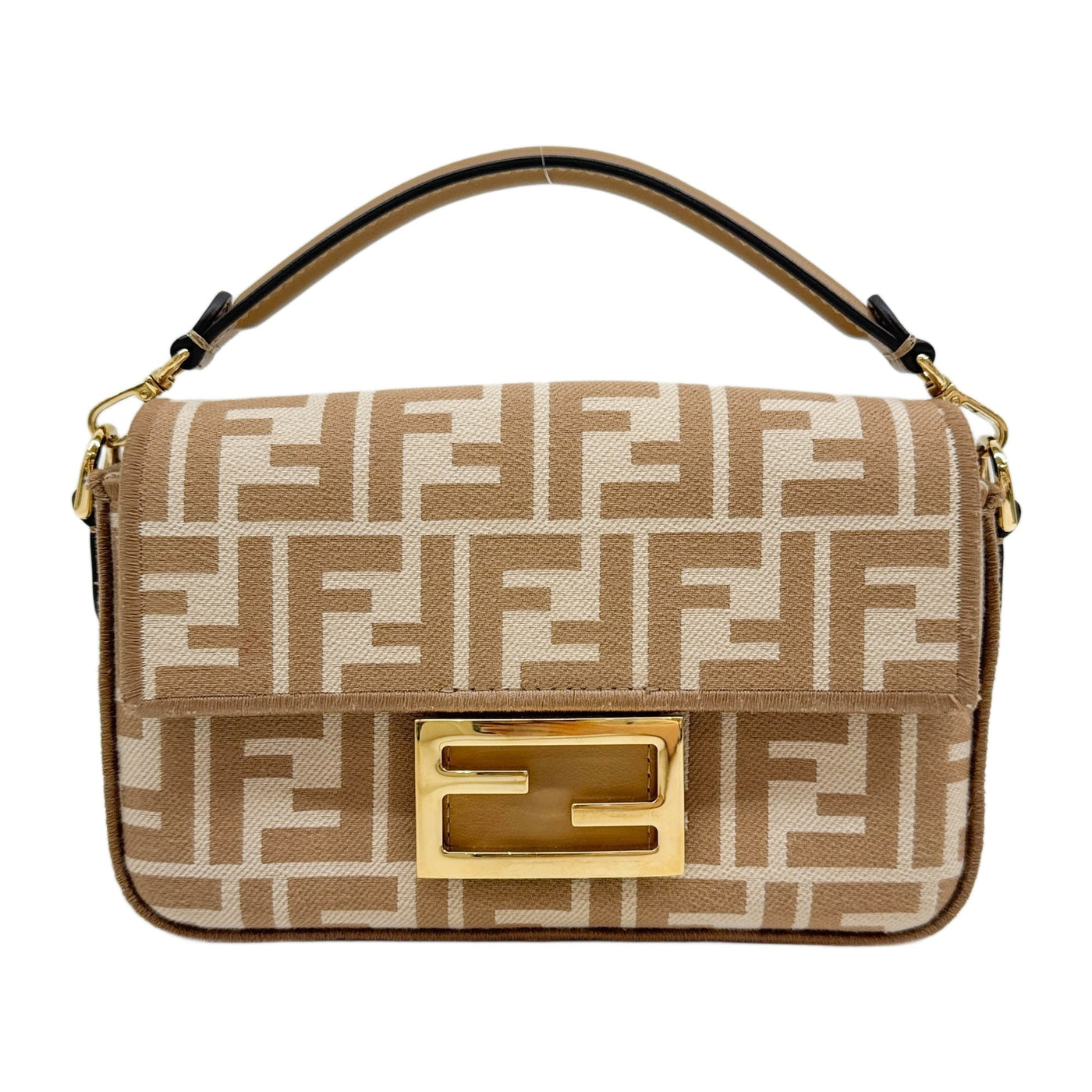 Mini Baguette Zucca Tan Canvas Two Way Bag