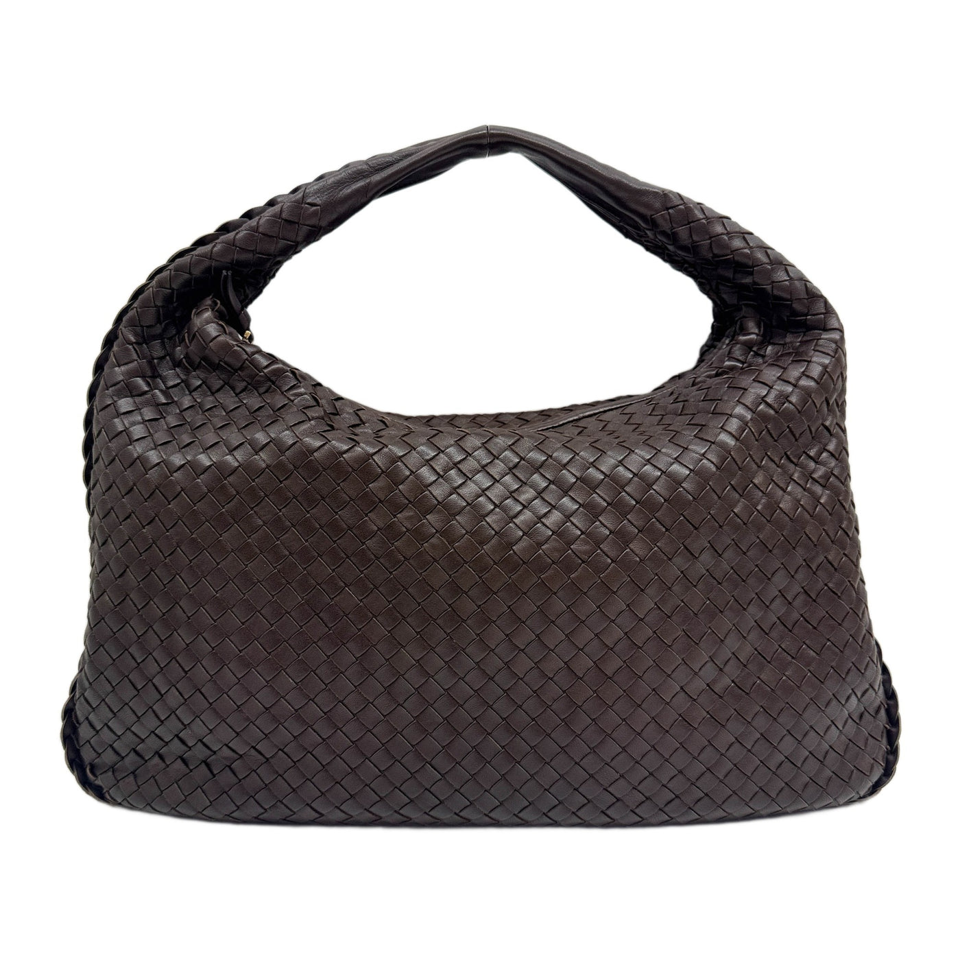 Veneta Intrecciato Brown Leather Shoulder Bag