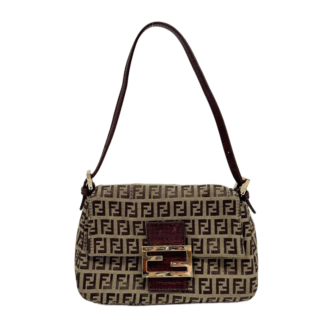 Mini Mamma Baguette Light Brown Zucchino Canvas Shoulder Bag
