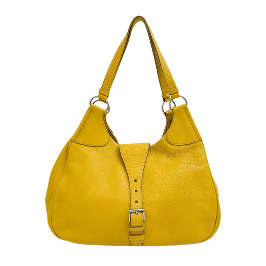 Mustard Yellow Leather Shoulder Bag