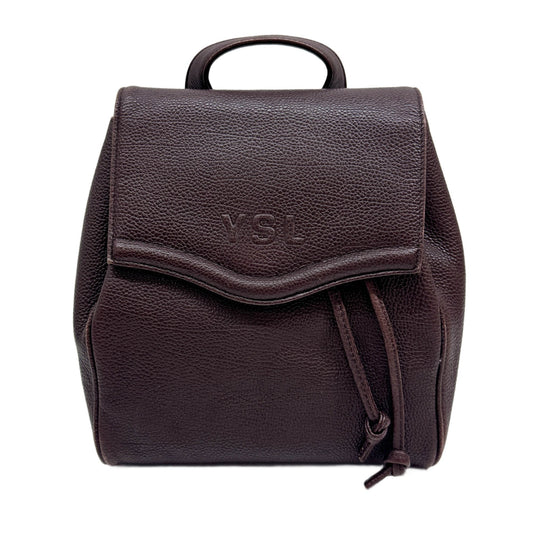 Rosewood Brown Leather Backpack