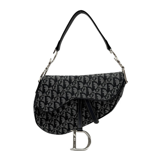 Saddle Black Trotter Canvas Shoulder Bag
