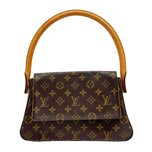 Mini Looping Monogram Brown Canvas Shoulder Bag