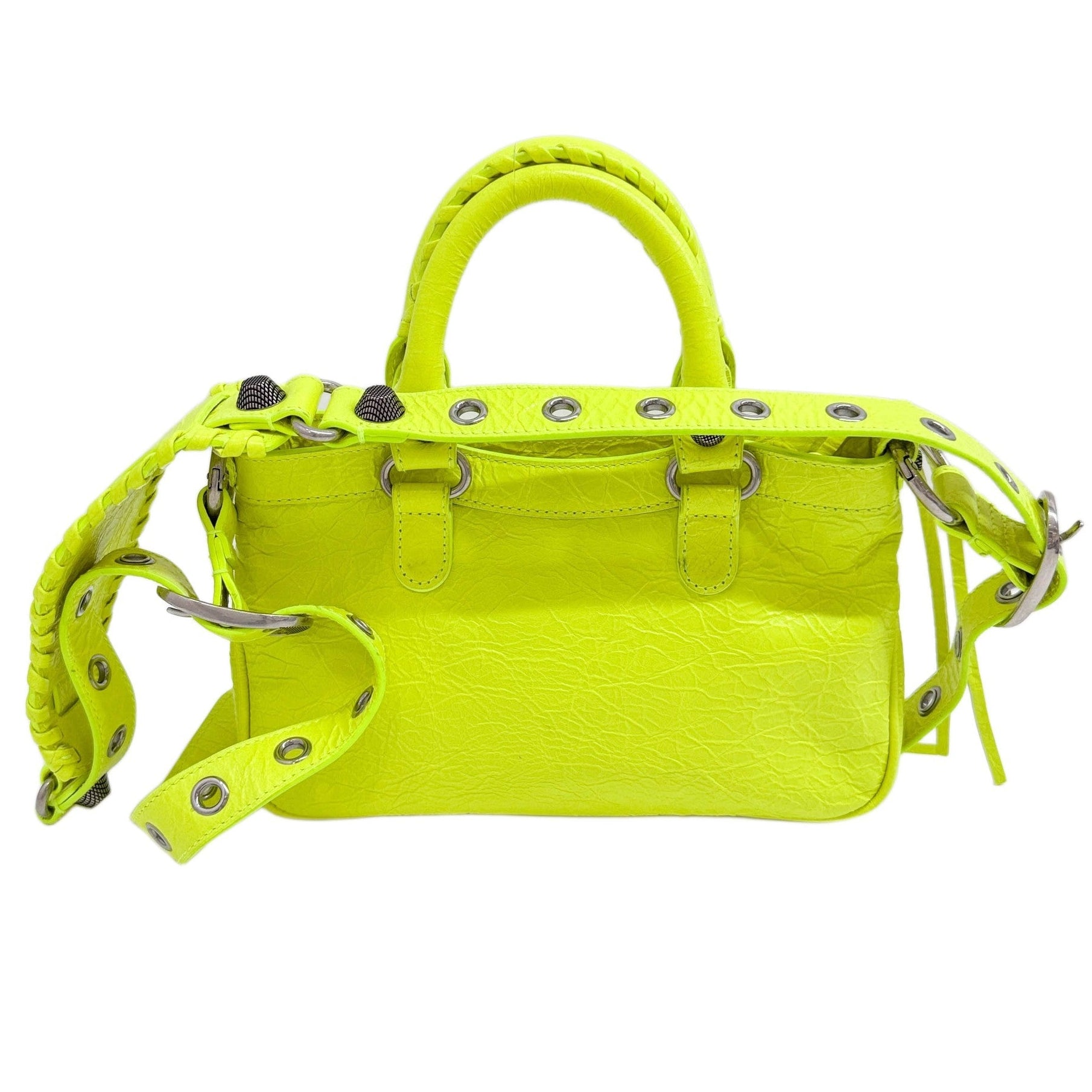 BALENCIAGA Mini Neo Cagole City Neon Yellow Two Way Bag – HIVE