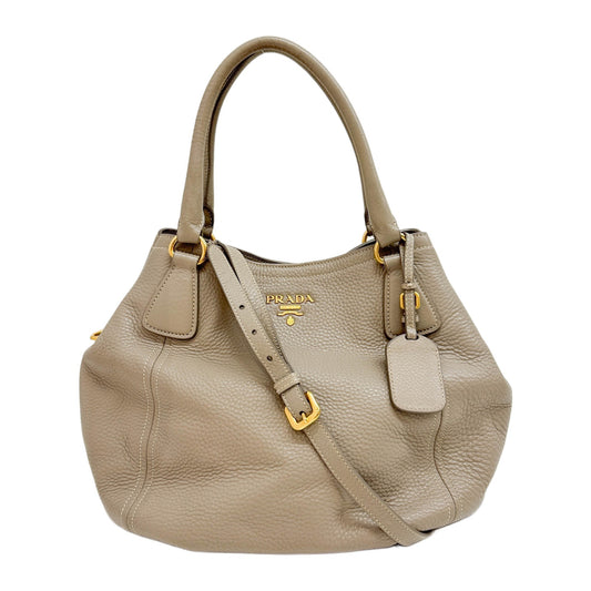 Argilla Grey Leather Two Way Bag