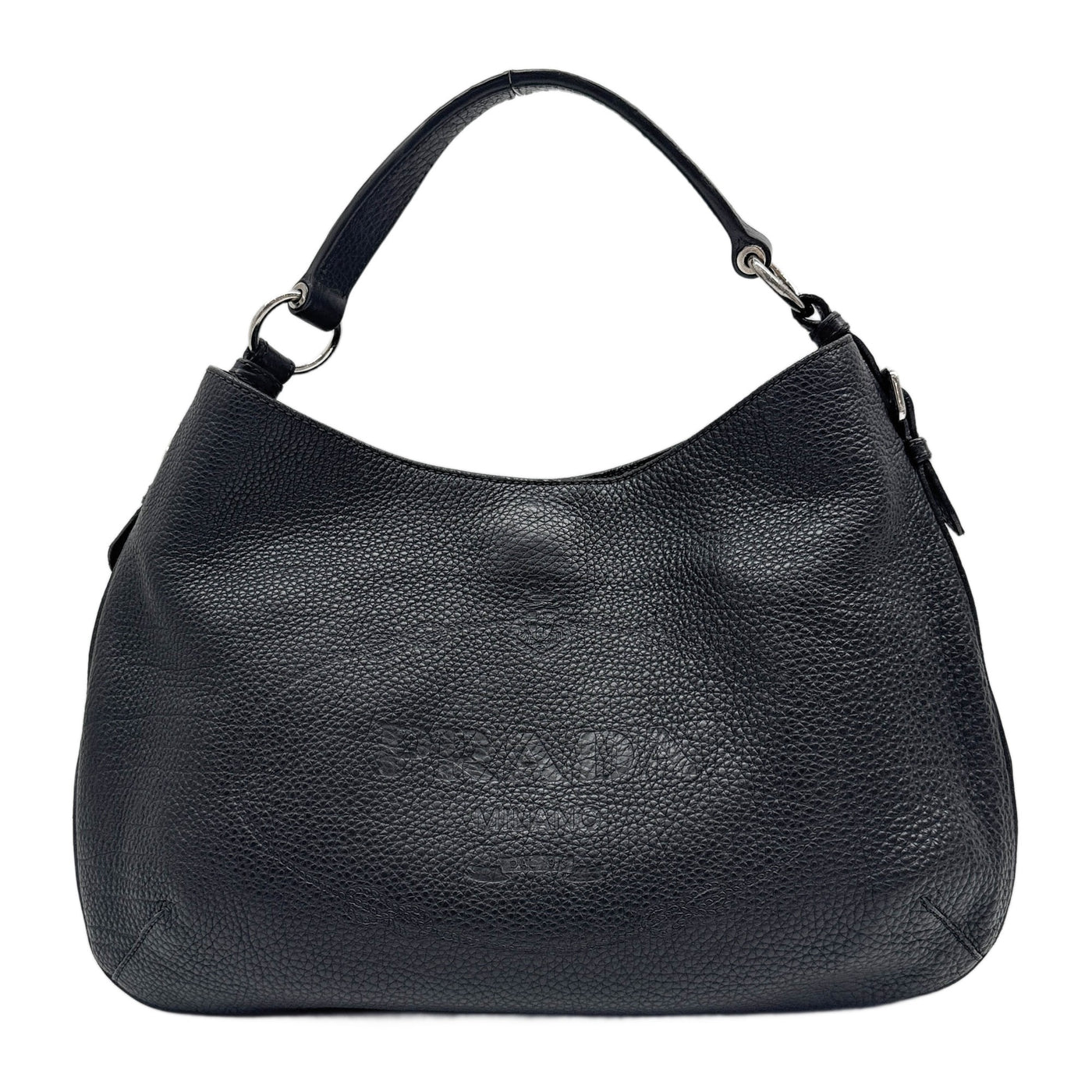 Black Leather Hobo Bag
