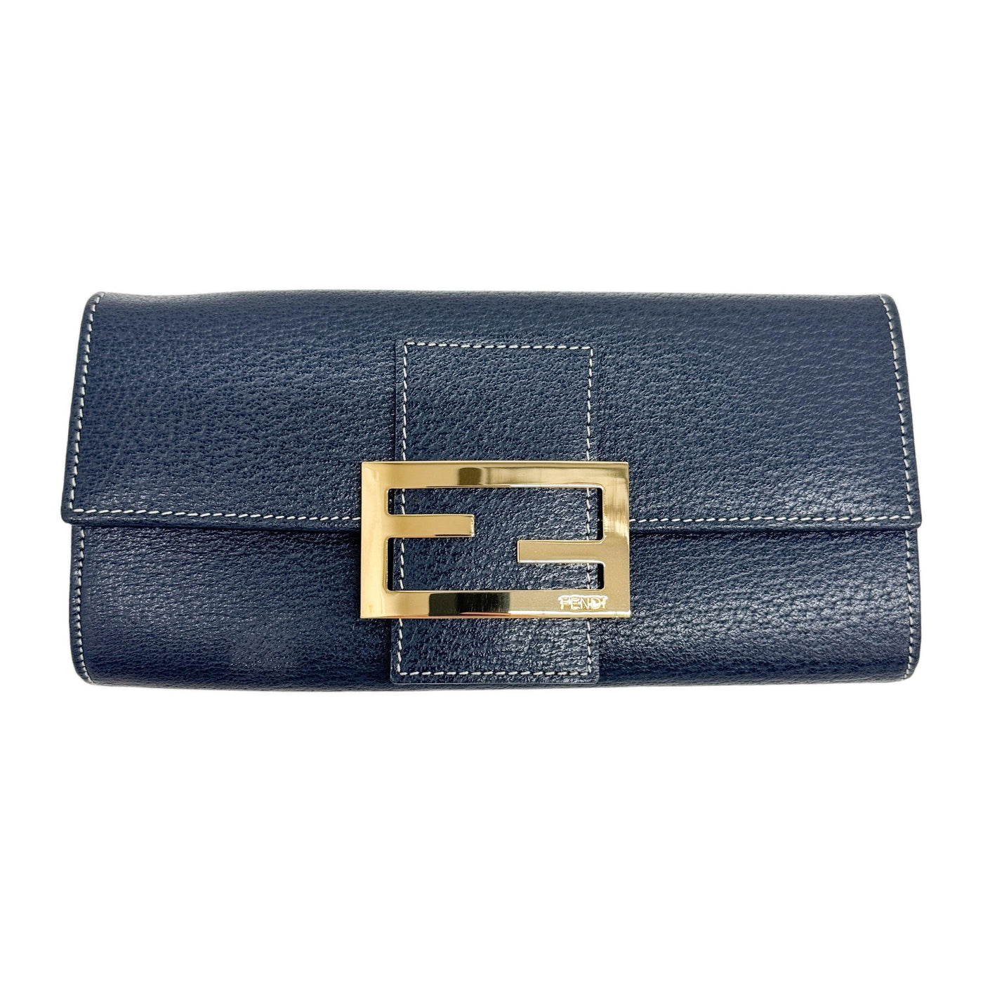Navy Blue Leather Wallet