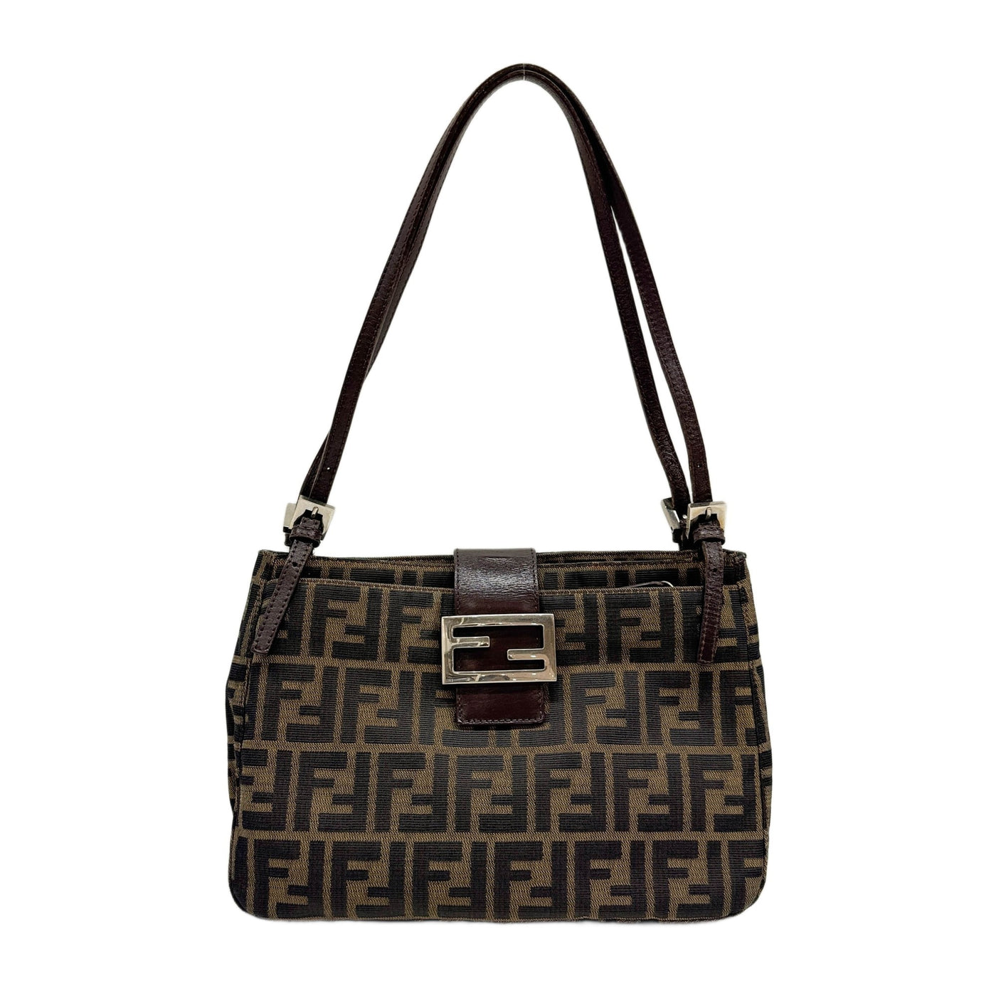 Zucca Brown Canvas Shoulder Bag