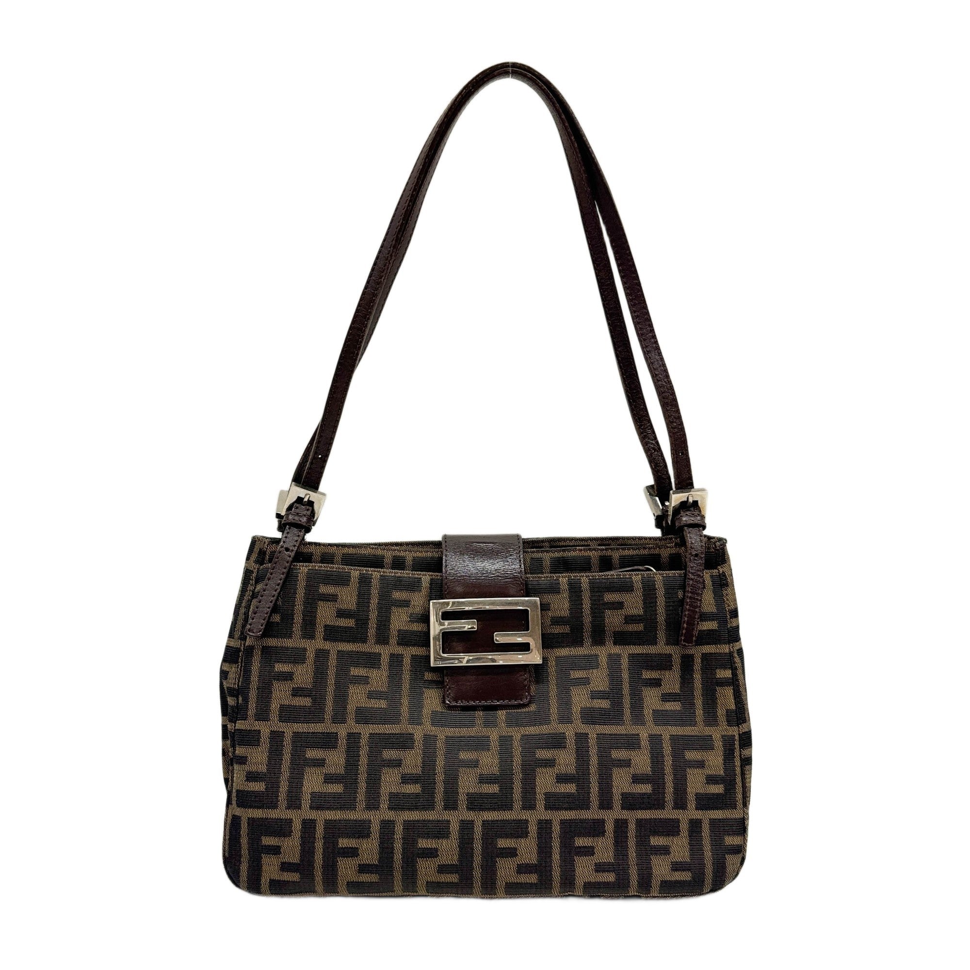 Zucca Brown Canvas Shoulder Bag
