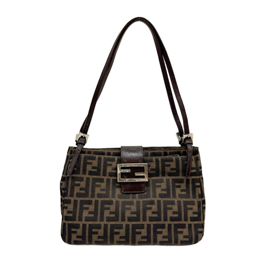 Zucca Brown Canvas Shoulder Bag