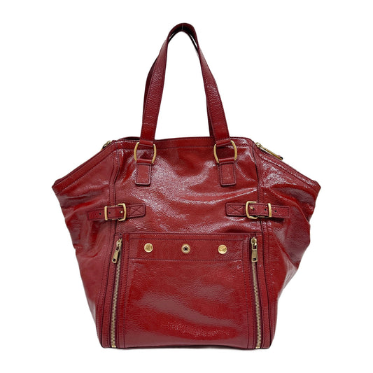 Downtown Red Patent Leather Shoulder Bag